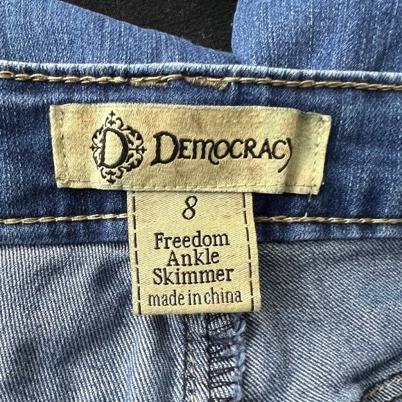DEMOCRACY Freedom Ankle Skimmer Denim Blue Jeans Size 8 - Picture 8 of 14
